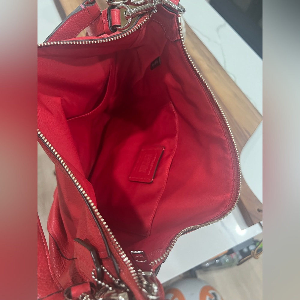 Coach Cherry Red Leather Hobo Bag - Picture 6 of 6